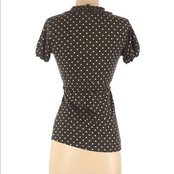 BCBGMAXAZRIA Top Polka Dot Elastic Empire Waist - Picture 2 of 9